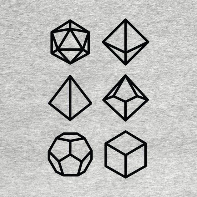 Polyhedral Dice Icons RPG D20 by OfficialTeeDreams